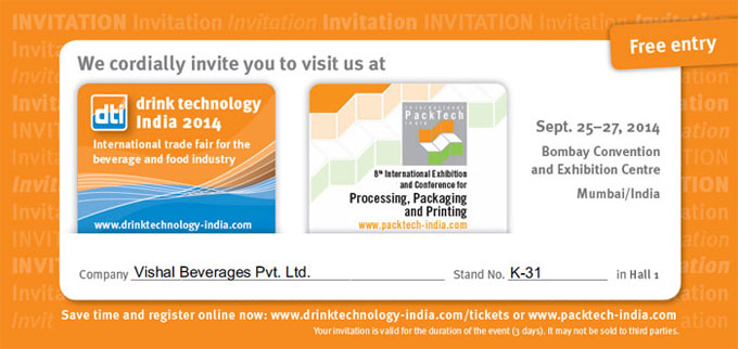 Drink Technology India Invitation